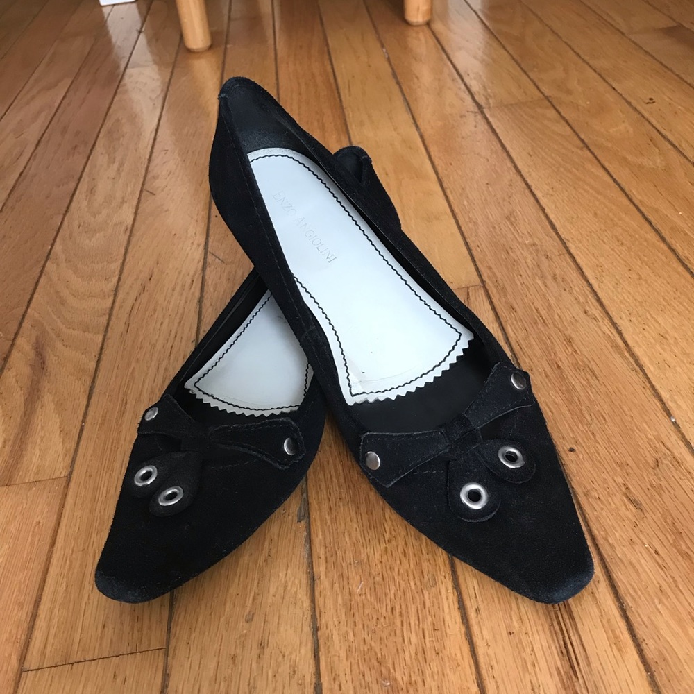 Enzo Angiolini black suede flats
